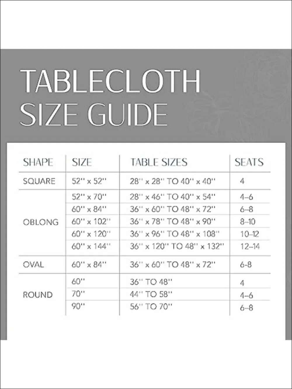 Water Resistant Slub Weave Tablecloth 60x120 Dining Table Cover